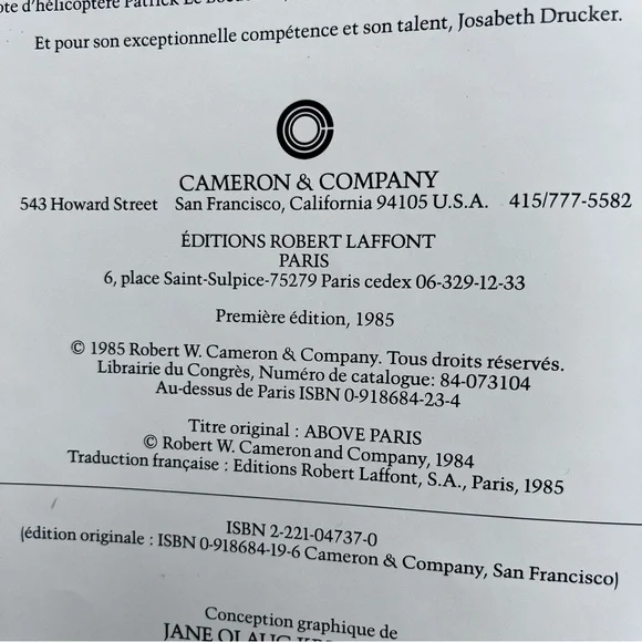 Coffee Table Book Au-Dessus De Paris aka Above Paris Photographer Robert Cameron - Picture 8 of 16